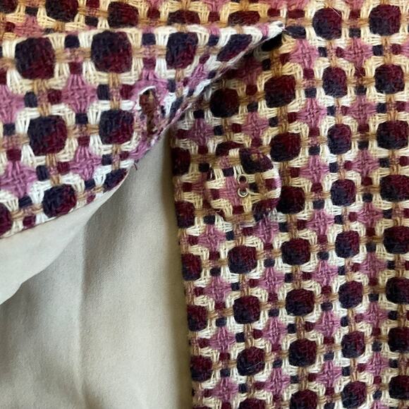 VTG Y2K Body by Victoria Button Pencil Skirt  pink tweed office siren sexy sz 2 - Picture 11 of 16